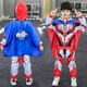 藍貝妮迪迦賽羅奧特曼衣服冬季男孩萬(wàn)圣節服裝男童套裝加絨加厚兒童冬裝 捷德奧特曼（外套+褲子）+披風(fēng) 120 碼建議身高110CM