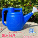 塑料園藝灑水壺加厚長(cháng)嘴澆菜淋花澆花的噴水壺手提式澆水器 【熟料款】藍色8L【1噴頭+1蓋子】