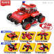 布魯可積木合體戰隊兒童拼裝機器人赤紅閃電布魯克大顆粒玩具車(chē)4歲6男孩 武裝警車(chē)（6種造型）