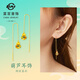 菜百首飾 黃金耳飾 足金時尚經(jīng)典5D鎏彩炫彩葫蘆耳飾 計價 HJ 黃金耳飾 約2.22g