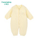 小青龍 兒衣服0-3月純棉加厚嬰兒保暖衣套裝寶寶內衣秋冬套裝 黃色 66cm (6個(gè)月/建議59-66cm)