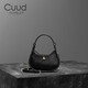 Cuud包包女包小眾復古腋下手提包女斜挎真皮單肩法棍包生日禮物送女友 黑色