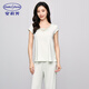 安莉芳商場(chǎng)同款莫代爾短袖v領(lǐng)女士家居服套裝茉莉多酚睡衣 綠色GRN L 