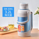 清水（SHIMIZU） 暖瓶熱水瓶家用玻璃內(nèi)膽保溫瓶不銹鋼大容量SM-3331/3341 3341-珠光藍-3.2L