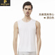 皮爾卡丹內衣男士背心 打底白背心 新款磨毛加絨保暖打底無(wú)痕圓領(lǐng)寬肩修身 薄款漂白寬肩 XL