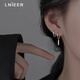 LnieerS925銀銀條耳環(huán)女耳扣2025新款爆款小眾設計高級感耳墜耳圈銀耳飾 【S925銀】小銀條耳環(huán)1對