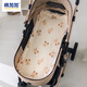 棉加加（Cotton++）嬰兒車墊子寶寶推車坐墊純棉豆豆絨四季通用秋冬座椅厚墊遛娃神器 胖熊多用墊【A類】純棉紗+豆豆絨 80*40cm
