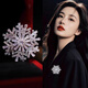 芯奢高檔奢華大氣旋轉(zhuǎn)雪花胸針2025年新款潮別針胸花百搭西裝衣服配飾 雪花可旋轉(zhuǎn)