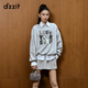 DZZIT地素衛衣冬季套頭穿搭運動(dòng)休閑都市上衣女3I4J1491D 淺灰色 S