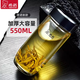 希諾（HEENOOR）單層玻璃杯男女士家用辦公泡茶杯子喝水杯XN-7715-7716-7717-7718 XN-7718-紫羅蘭-550ML+杯套杯刷