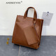 ANDSEEYOU品牌 男士單肩包 英倫復古商務(wù)男手提包休閑時(shí)尚瘋馬皮郵差包單肩斜跨電腦包潮 咖啡色
