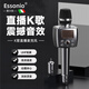 ESSONIO意大利品牌【U段拓展】藍牙無線麥克風話筒音響一體家用K歌神器高清音質(zhì)數(shù)顯重低音大音量消原音 銀灰色【U斷小神器+消除原音+七種音效】