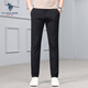 U.S. POLO ASSN.保羅休閑褲男春夏新款商務(wù)百搭直筒長(cháng)褲舒適微彈褲子 黑色 32