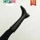 卡帝樂(lè )鱷魚(yú)（CARTELO）時(shí)尚真皮長(cháng)筒靴女秋冬2025新款小個(gè)子長(cháng)靴中筒百搭騎士靴子 黑色單里 36