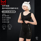 貓人連體塑身衣5D懸浮排扣托胸產(chǎn)后塑形衣無(wú)痕收腹褲提臀美院體雕衣 后脫款：黑色（航天纖維面料) L 【110-130斤】