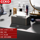CCKO 皮革紙巾盒 辦公室抽紙盒客廳車載紙盒桌面餐巾抽紙盒可加印LOGO 小號紙巾盒（灰色）
