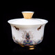 容山堂福山壽海羊脂玉瓷蓋碗三才泡茶碗琺瑯彩繪壺承白瓷功夫茶具 福山壽海羊脂玉瓷蓋碗