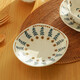 肆月復古花邊碗個(gè)人專(zhuān)用家用陶瓷碗餃子盤(pán)菜盤(pán)碟子日式餐具套裝 6.8英寸方盤(pán)