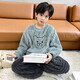 童話課堂兒童裝男童睡衣秋冬款家居服加絨冬季珊瑚絨男孩中大童加厚法蘭絨 藍(lán)綠色—熊頭 170 碼建議身高155-165厘米左右