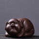 瓷牌茗 創(chuàng)意紫砂茶寵擺件可養(yǎng)生肖小豬茶盤茶臺(tái)茶玩茶具茶道茶藝配件 紫泥（福滿）幸福小豬茶寵