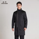 ZORANZI 莊子男裝秋冬商務(wù)休閑中長(cháng)款大衣男斜拉鏈門(mén)襟立領(lǐng)外套ZPK3589F 2XL 185/104A