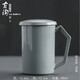 古石尊 直身馬克杯 陶瓷帶蓋泡茶杯 辦公室大容量過濾茶杯濾茶杯大喝茶杯子水杯 簡言杯  汝窯