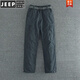 JEEP SPIRIT工裝褲防風(fēng)防水戶(hù)外秋冬新男士加絨保暖工裝棉褲多口袋加厚休閑褲 加絨加厚-灰色 送腰帶 XL （135-155斤）