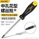 得力（deli）花型螺絲批梅花螺絲刀異型螺絲批膠柄星型帶中孔米字內(nèi)六角\/花起子 T25*100mm花型螺絲批 DL6210025T