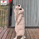 皮爾卡丹（pierre cardin）2025新款過(guò)膝新國(guó)標(biāo)羽絨服女中長(zhǎng)款冬大毛領(lǐng)寬松加厚白鴨絨外套 麥芽糖粉 真毛領(lǐng)  S