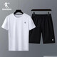 喬丹運(yùn)動(dòng)套裝男2025夏季新款速干冰絲薄款短褲寬松短袖跑步運(yùn)動(dòng)兩件套 白色/黑色 L （175/92A）