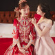 枝己（ZEIMSSMM）秀禾服新娘2025新款中式婚紗結(jié)婚禮服古裝敬酒服龍鳳褂嫁衣旗袍 S137無鉆款 M