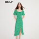 ONLY氣質(zhì)方領(lǐng)碎花開(kāi)叉中長(cháng)款連衣裙女|123207096 H40 水果盛宴印花 XS (155) 76A