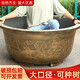 時(shí)光舊巷特大花盆大口徑大碼加厚塑料樹(shù)脂荷花睡蓮盆可種樹(shù)盆景鐵樹(shù)水缸 圓形150(外徑150cm高68cm) 底部無(wú)孔（種荷花）