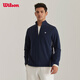 威爾勝（Wilson）官方秋冬男士DEPTH SHOT沖孔透氣立領(lǐng)梭織外套運動(dòng)網(wǎng)球服 WM20081512DBC 海軍藍 XL /185/104A