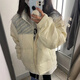 蘭威費(fèi)雷美式拼接立領(lǐng)棉服外套女冬季新款寬松學(xué)生加厚保暖棉衣面包服 杏色棉服【時(shí)搶購】 M