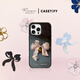 CASETIFY Reverie by Caroline Hu x CASETiFY 聯(lián)名 油畫蝴蝶結(jié) 鏡面手機殼 適用于iPhone 15/16 Pro/Max 透明黑框Magsafe iPhone