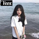 VEOXjk白襯衫女秋季泰國百搭顯瘦圓領(lǐng)短袖學(xué)院風(fēng)學(xué)生制服上衣長(cháng)袖襯衣 (三件套)襯衫+裙子+X領(lǐng)結 L (建議90-105斤)