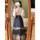 妍莉芬（yanlifen）2024年新中式馬面裙全套國(guó)風(fēng)小個(gè)子漢服女裝連衣裙秋冬季套裝裙子 白色上衣+馬面裙（不送吊墜） M