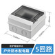 國際電工（USP）明裝戶外防水配電箱IP65防水墻掛斷路器電箱電源總箱斷路器接線盒 3-5回路