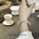雅隱古法銀手鐲手工定做999足銀鐲子女款實(shí)心簡(jiǎn)約閉口圓棍手環(huán)配證書(shū) 60克（復古）