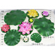 曲美思仿真荷花塑料荷葉假荷葉水池裝飾假睡蓮花魚(yú)池水上漂浮假鴛鴦青蛙 (浮水荷花荷葉10件套餐
