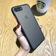 佩諾iPhone8/7手機(jī)殼蘋果6s plus保護(hù)套se2液態(tài)鏡頭全包防摔男女款磨砂半透明硅膠外殼 蘋果7plus/8plus 【膚感】黑色