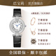 巴寶莉法式中古手表女輕奢小眾2024年新款滿(mǎn)鉆女表七夕情人節禮物送女友 6513銀殼黑皮(手鐲+項鏈+禮盒）