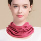 珥妃秋冬真絲保暖圍脖女桑蠶絲針織加厚套頭脖套百搭假領(lǐng)子 西瓜紅
