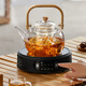憶壺茶（YIHUTEA）煮茶壺電陶爐煮茶器燒水壺泡茶爐養生壺套裝泡茶壺加厚提梁壺 1500w自動(dòng)斷電陶爐+煮茶壺 1L