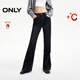 ONLY2025秋季新款加絨高腰小個(gè)子顯瘦喇叭褲牛仔褲女|125132069 J09 深牛仔灰色 L (170) 72A