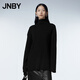江南布衣（JNBY）秋冬綿羊毛針織衫女寬松休閑高領(lǐng)毛衣簡約舒適內(nèi)搭 001/本黑 XS
