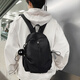 叢林?zhù)B新品輕便旅行包小背包女休閑書(shū)包小型雙肩包男學(xué)生上課iPad平板包 黑色小號【黑球】