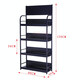 迷宿飲料架子展示架新款超市小貨架便利店小賣(mài)部多層小型簡(jiǎn)易置物架 黑色80*30*170四層帶高邊