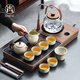 尚言坊功夫茶具整套帶茶盤帶煮茶燒水一體式茶臺(tái)茶杯高檔泡茶器全套裝